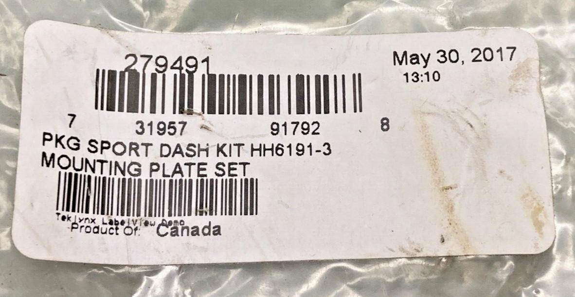 NEW REPLACES SEASTAR HH6191-3 SPORT DASH KIT MOUNTING PLATE SET, INCOMPLETE KIT