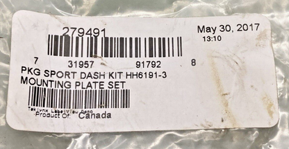 NEW REPLACES SEASTAR HH6191-3 SPORT DASH KIT MOUNTING PLATE SET, INCOMPLETE KIT