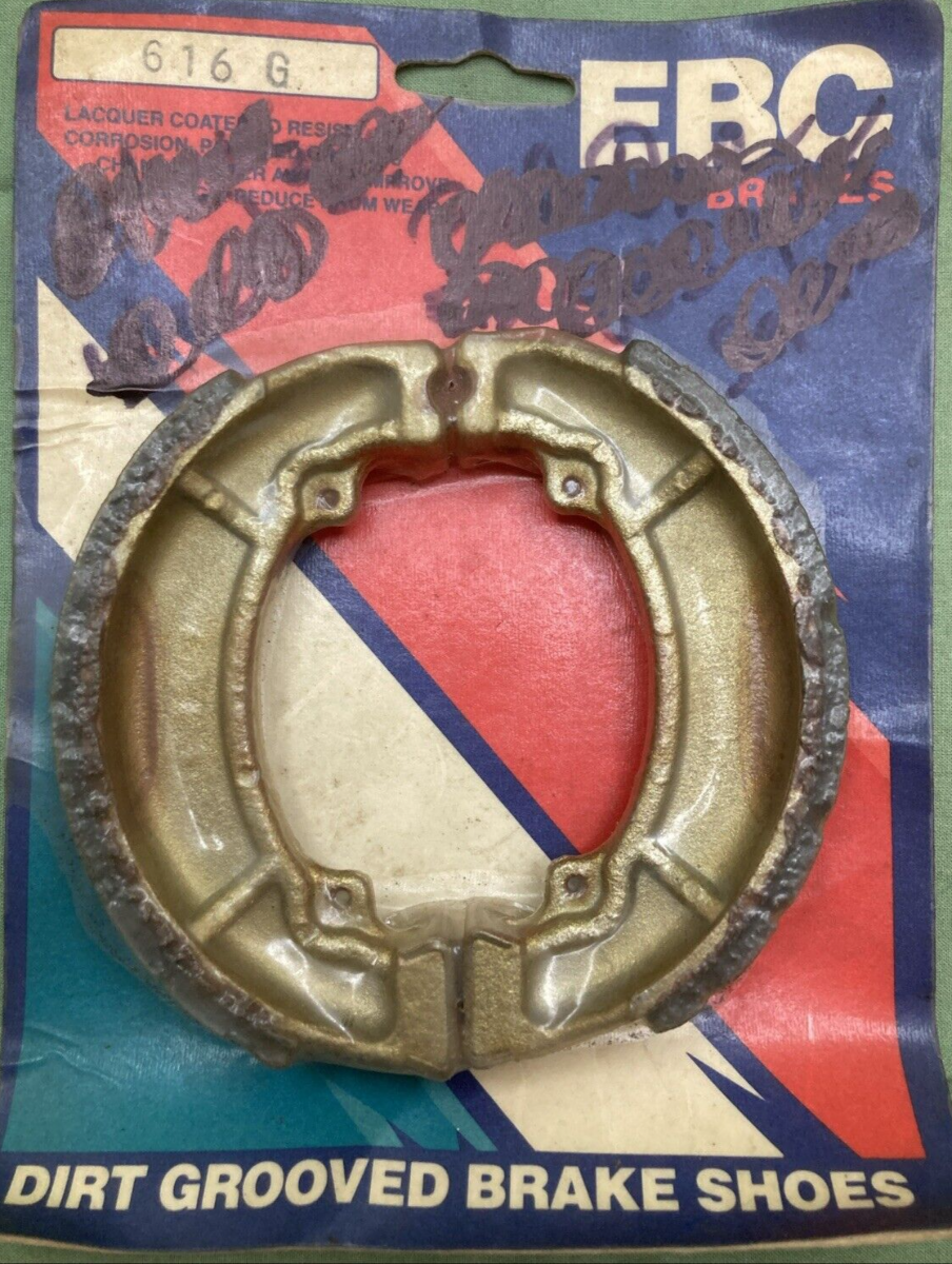 NEW GENUINE EBC 616G BRAKE SHOE SET GROOVED OFF ROAD MOTORCYCLE FOR SUZUKI