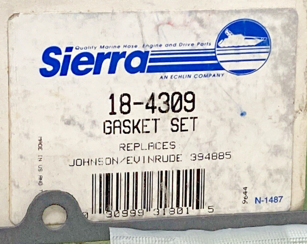 NEW SIERRA 18-4309 GASKET SET, INCOMPLETE KIT