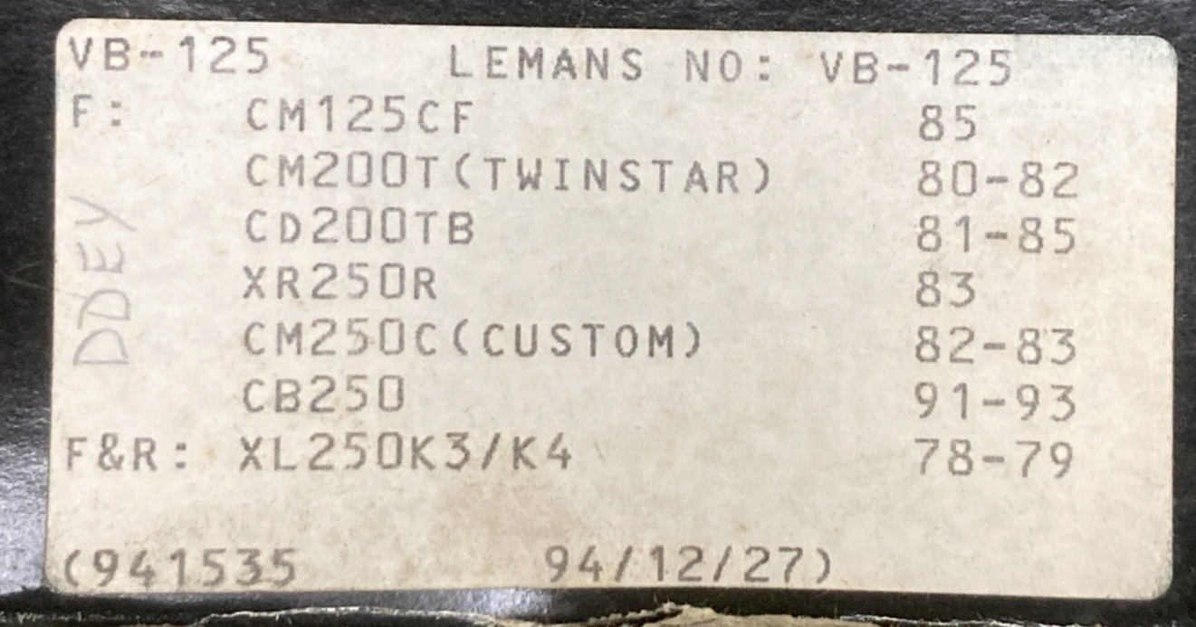 NEW GENUINE VESRAH VB-125 BRAKE SHOE SET MOTORCYCLE FOR HONDA