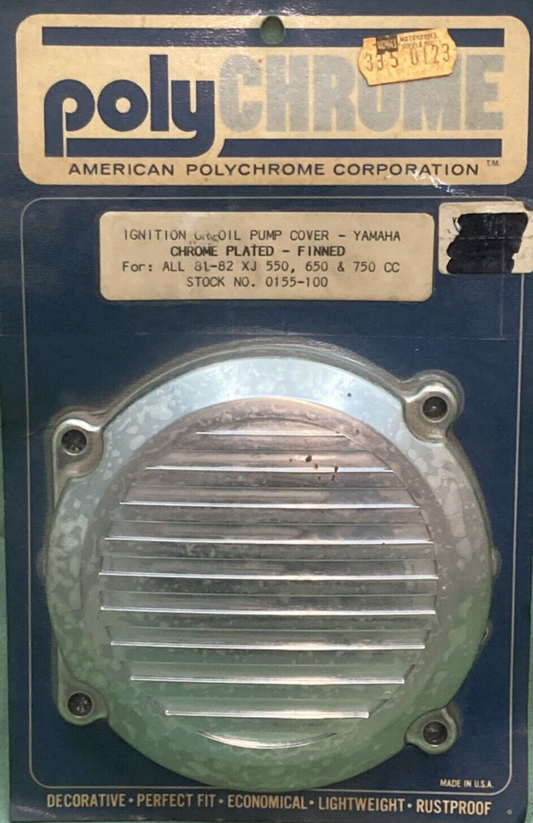 NEW GENUINE POLYCHROME 0155-100 IGNITION OIL PUMP COVER FINNED FOR YAMAHA