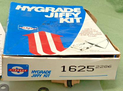 NEW HYGRADE JIFFY KIT 1625 FOR CARBURETOR OVERHAUL, INCOMPLETE KIT