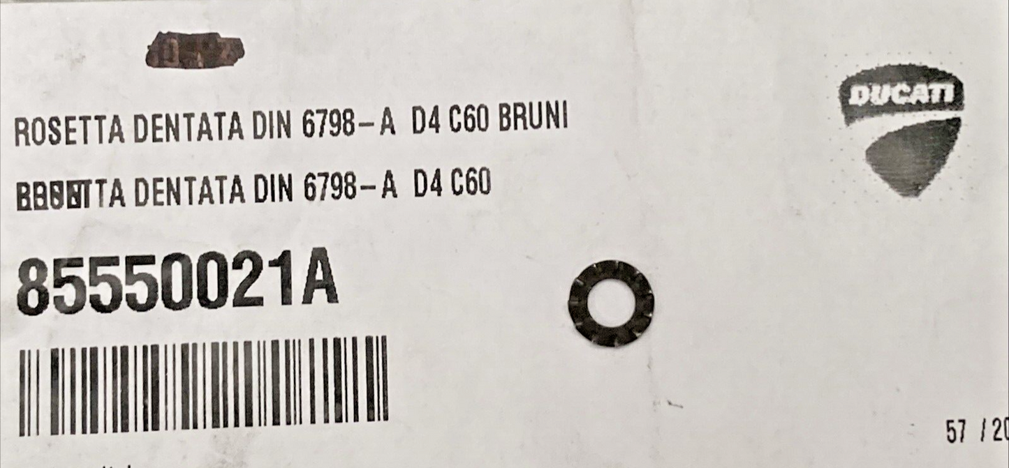 QTY 5 NEW GENUINE DUCATI  85550021A TOOTHED LOCK WASHER