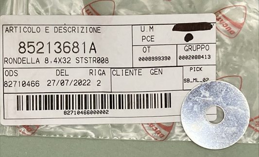 NEW GENUINE DUCATI  85213681A WASHER