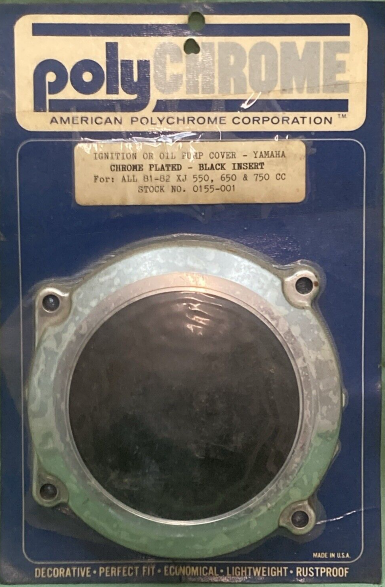 NEW GENUINE POLYCHROME 0155-001 IGNITION OIL PUMP COVER BLACK CHROME FOR YAMAHA