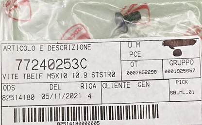 NEW GENUINE DUCATI 77240253C SCREW M5X10