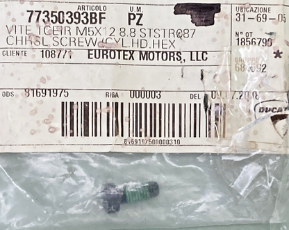 NEW GENUINE DUCATI 77350393BF SCREW M5X12