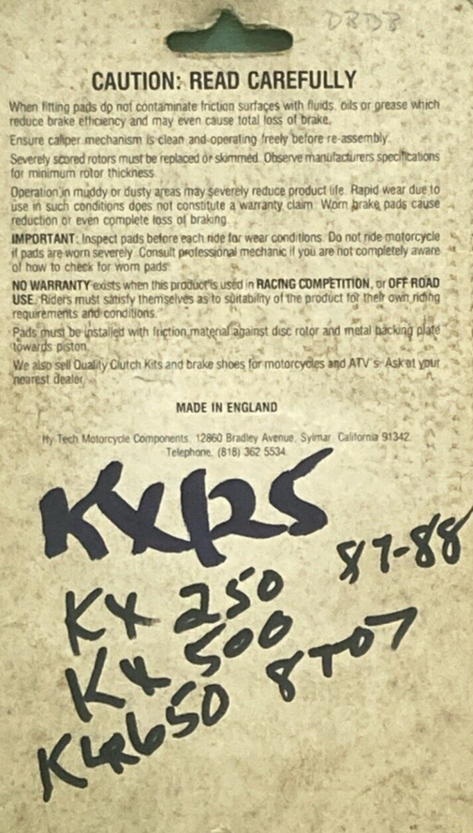 NEW GENUINE EBC FA130X BRAKE PAD SET W/ KEVLAR FITS KAWASAKI