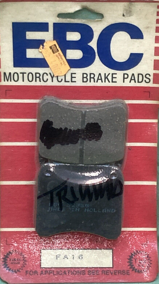NEW GENUINE EBC FA16 BRAKE PAD SET MOTORCYCLE