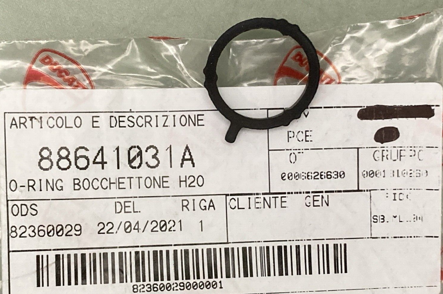 NEW GENUINE DUCATI 88641031A O RING