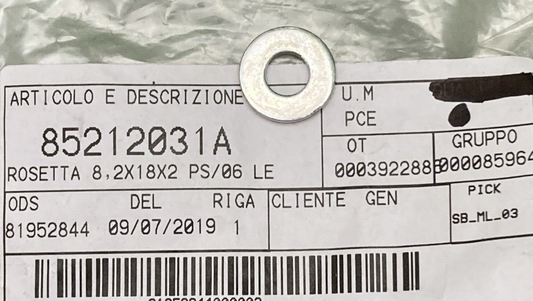 NEW GENUINE DUCATI  85212031A WASHER 8.2X18X2