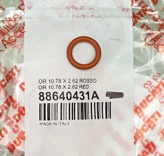 NEW GENUINE DUCATI 88640431A O-RING 10.78X2.62 RED