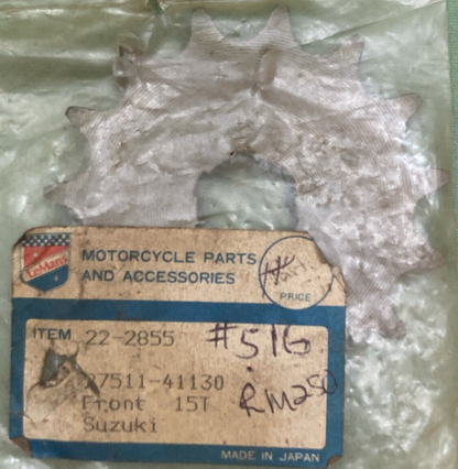 NEW GENUINE LeMans 22-2855 SPROCKET ENGINE 15T FOR SUZUKI 27511-41130