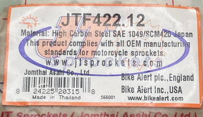 NEW GENUINE JT SPROCKET JTF422.12 SPROCKET ENGINE 12T