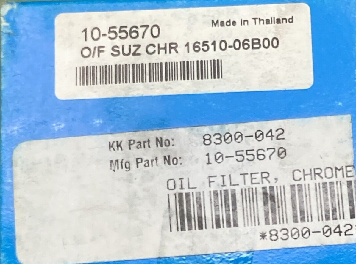 NEW GENUINE EMGO 10-55670 OIL FILTER CHROME SPIN-ON FOR SUZUKI MOTORCYCLE