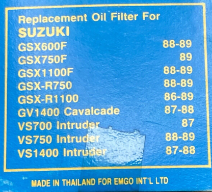 NEW GENUINE EMGO 10-55670 OIL FILTER CHROME SPIN-ON FOR SUZUKI MOTORCYCLE