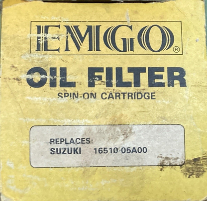 NEW GENUINE EMGO 10-55600 OIL FILTER BLACK SPIN-ON FOR SUZUKI MOTORCYCLE