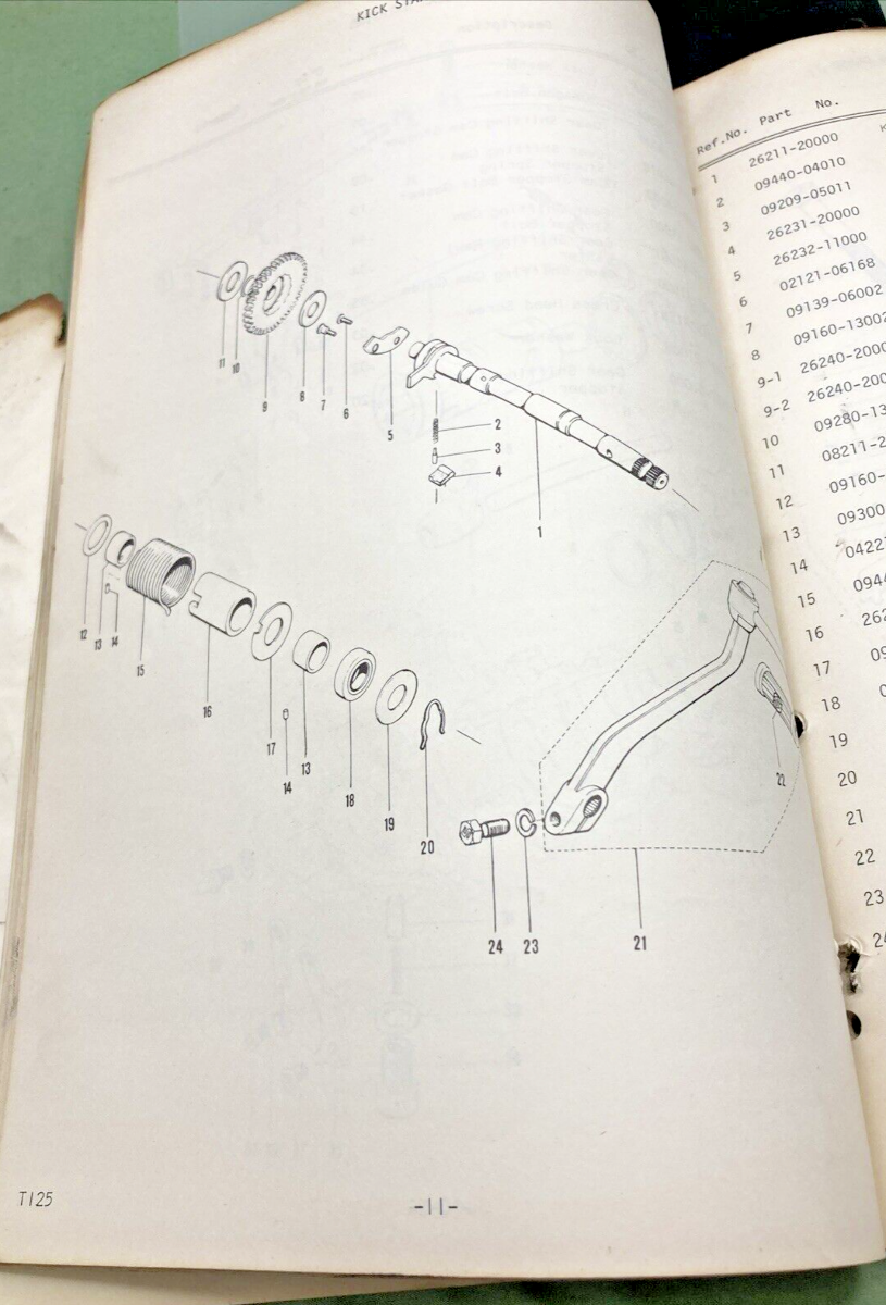 GENUINE SUZUKI T125 PARTS CATALOGUE 1971
