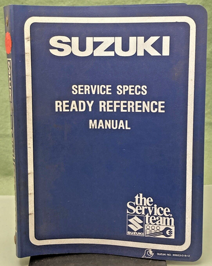 GENUINE SUZUKI 99923-03821 Z MODEL READY REFERENCE SERVICE SPECIFICATIONS 1982