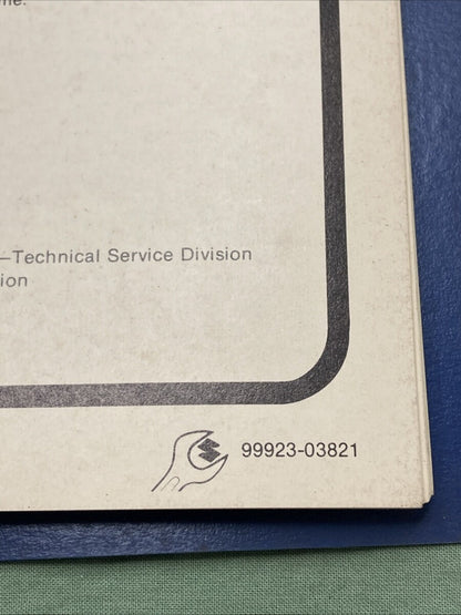 GENUINE SUZUKI 99923-03821 Z MODEL READY REFERENCE SERVICE SPECIFICATIONS 1982