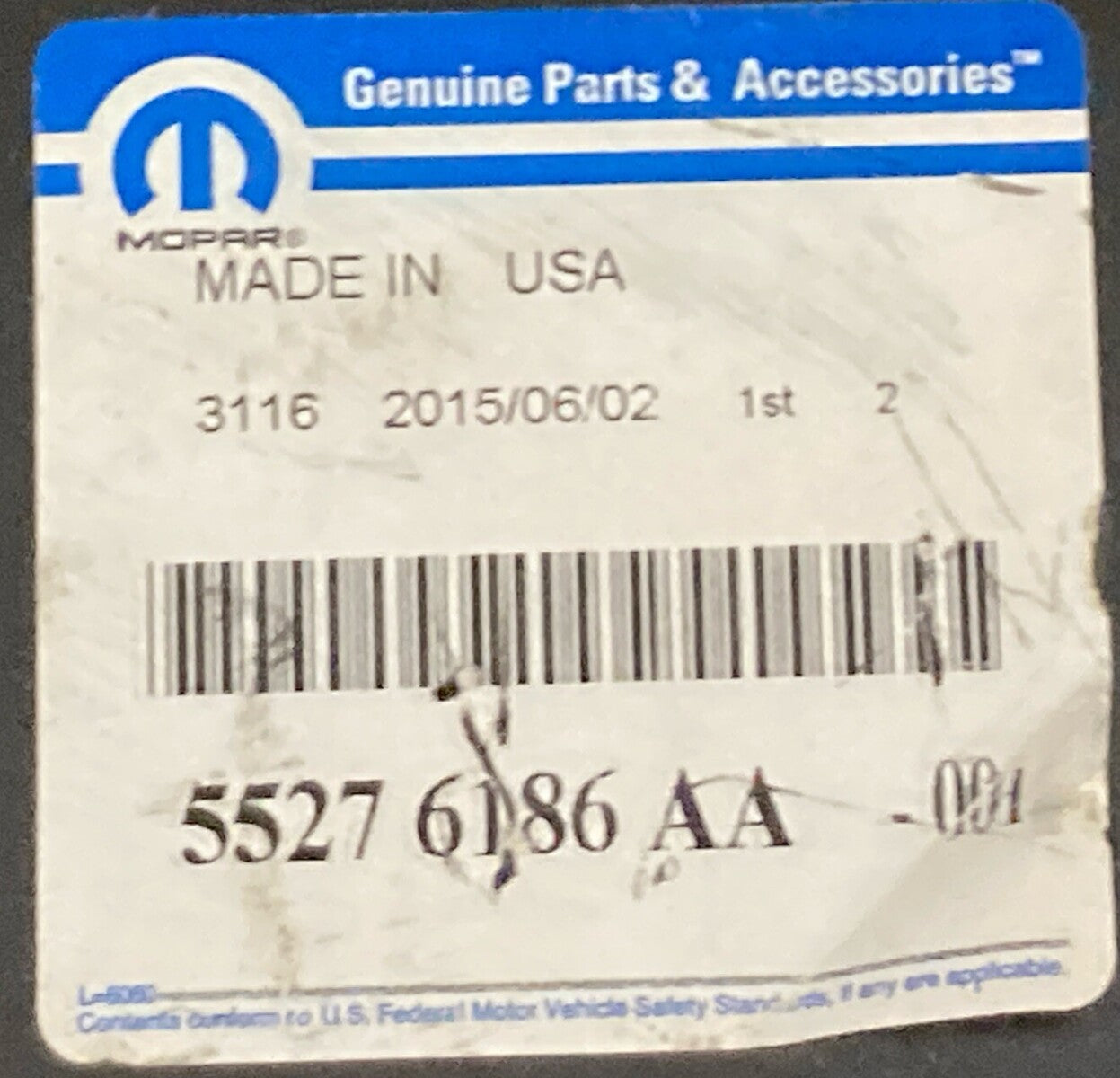 NEW GENUINE MOPAR 55276186AA D Pillar Molding Right