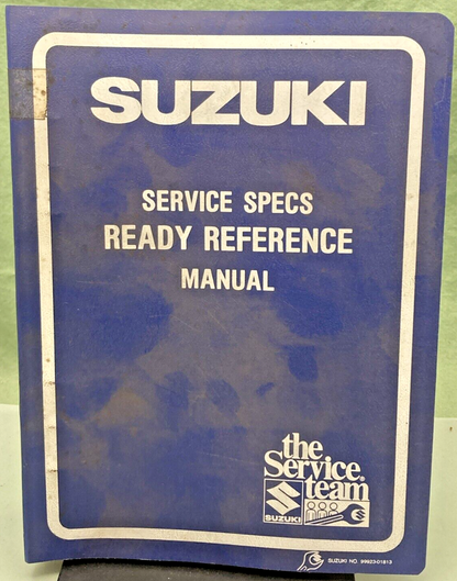 GENUINE SUZUKI 99923-03851 F MODEL READY REFERENCE SERVICE SPECIFICATIONS 1985