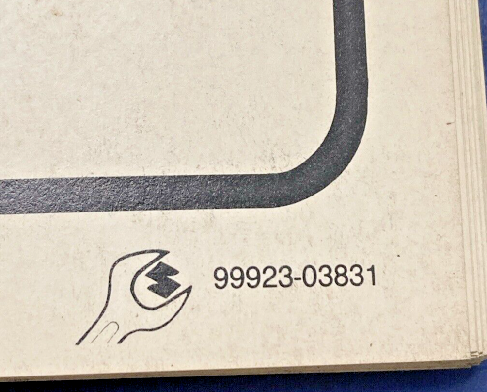 GENUINE SUZUKI 99923-03831 D MODEL READY REFERENCE SERVICE SPECIFICATIONS 1983