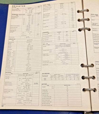 GENUINE SUZUKI 99923-03831 D MODEL READY REFERENCE SERVICE SPECIFICATIONS 1983