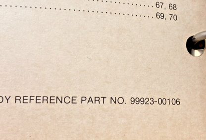 GENUINE SUZUKI 99923-00106 N MODELS READY REFERENCE SERVICE SPECIFICATIONS 1979