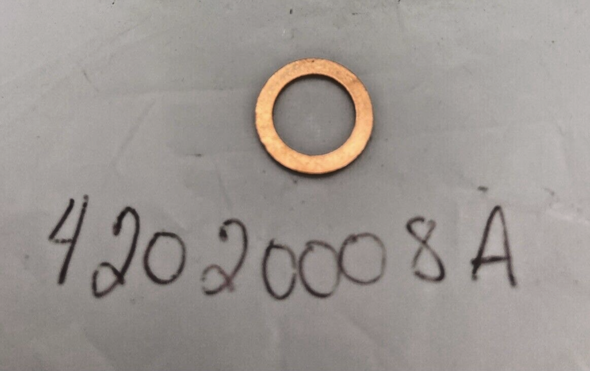 QTY 2 NEW REPLACES DUCATI 42020008A COPPER GASKET 11X8.2X1