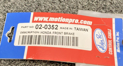 NEW MOTION PRO 02-0352 CABLE, BLACK VINYL, FOOT BRAKE