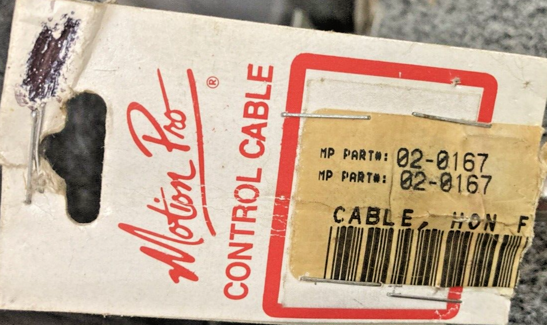 NEW MOTION PRO 02-0167 BLACK VINYL FRONT BRAKE CABLE