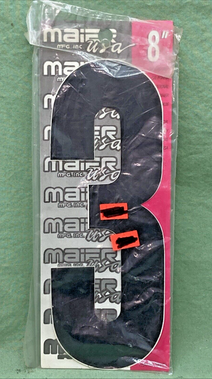 NEW MAIER 52082B BLACK VINYL 8" NUMBER 3 DECAL
