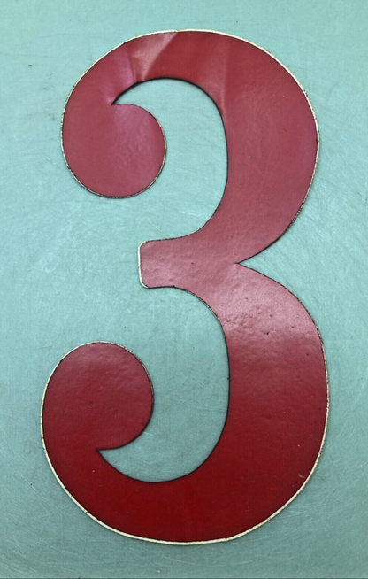 NEW RED VINYL 8" NUMBER DECALS 3 AND 4