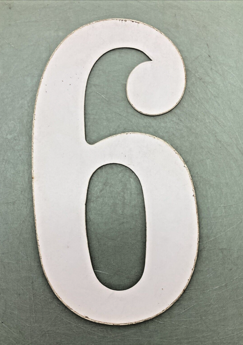 NEW WHITE VINYL 6" NUMBER DECAL LOT 1, 3, 6, AND 7