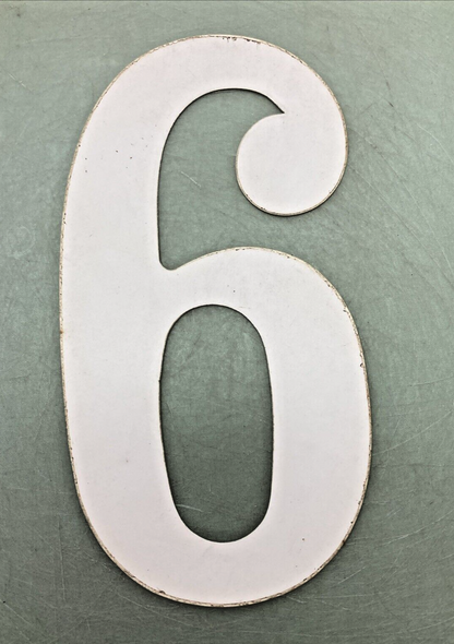 NEW WHITE VINYL 6" NUMBER DECAL LOT 1, 3, 6, AND 7