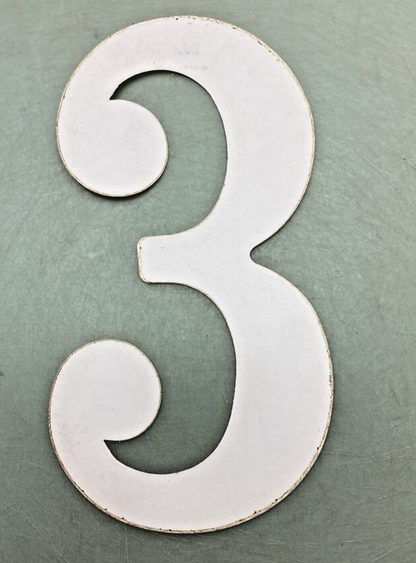NEW WHITE VINYL 6" NUMBER DECAL LOT 1, 3, 6, AND 7