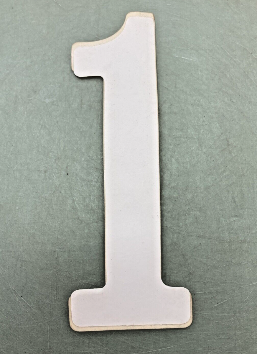 NEW WHITE VINYL 6" NUMBER DECAL LOT 1, 3, 6, AND 7