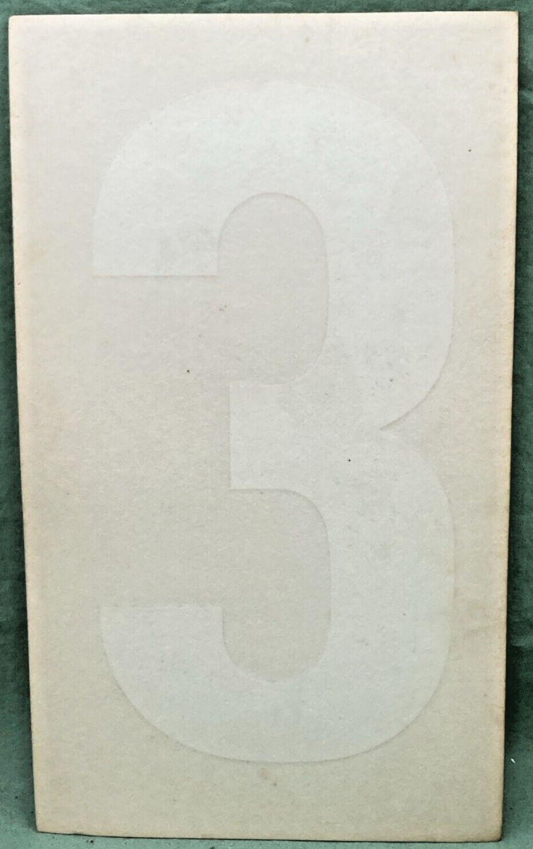 QTY 7 NEW WHITE 8-1/2" VINYL NUMBER 3