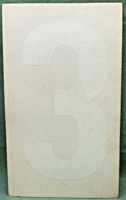 QTY 7 NEW WHITE 8-1/2" VINYL NUMBER 3