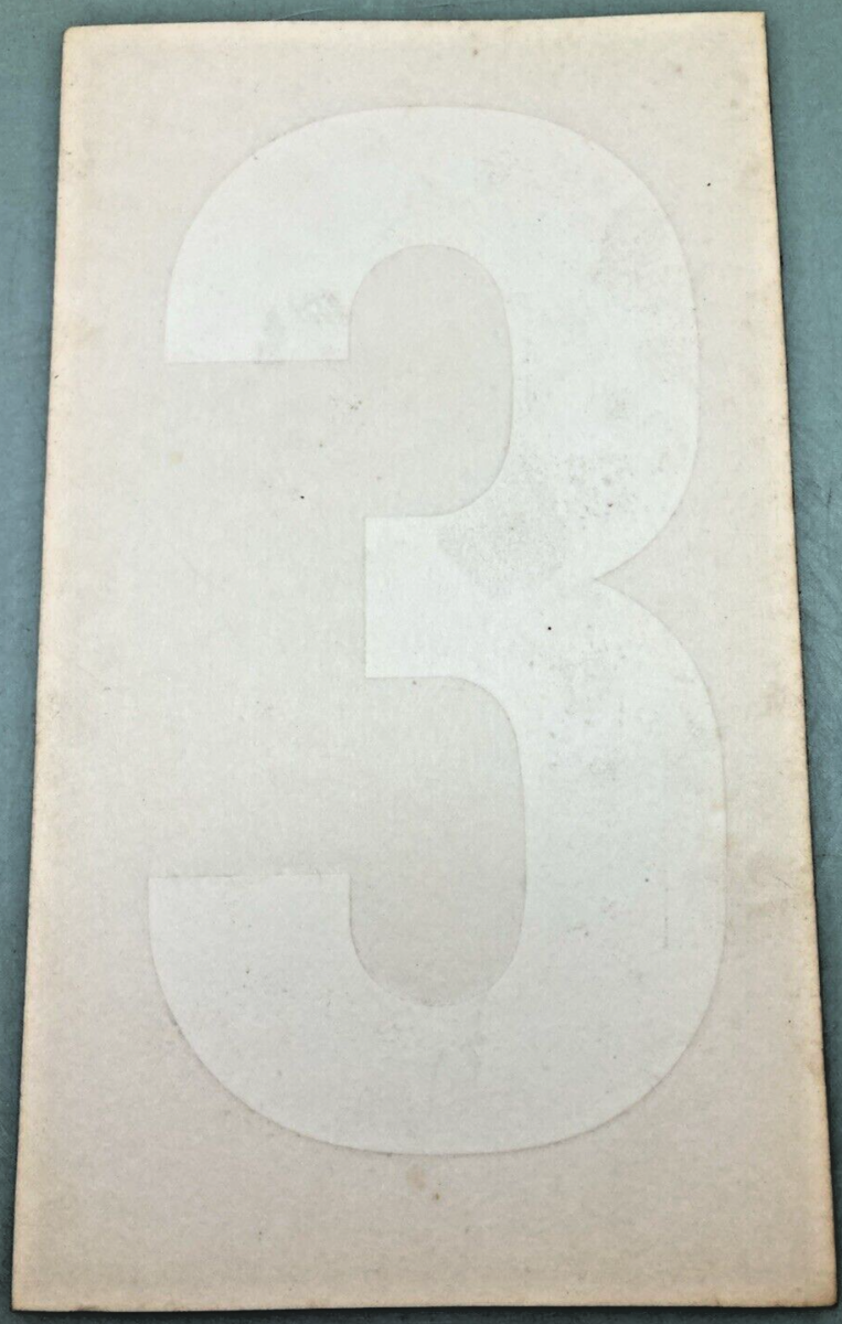 QTY 7 NEW WHITE 8-1/2" VINYL NUMBER 3