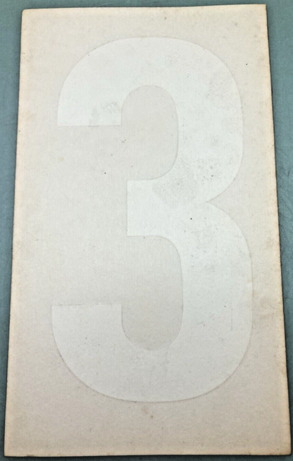QTY 7 NEW WHITE 8-1/2" VINYL NUMBER 3