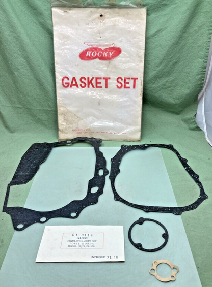 NEW ROCKY 01-0114 GASKET SET FOR HONDA CB/CL/SL100 INCOMPLETE SET