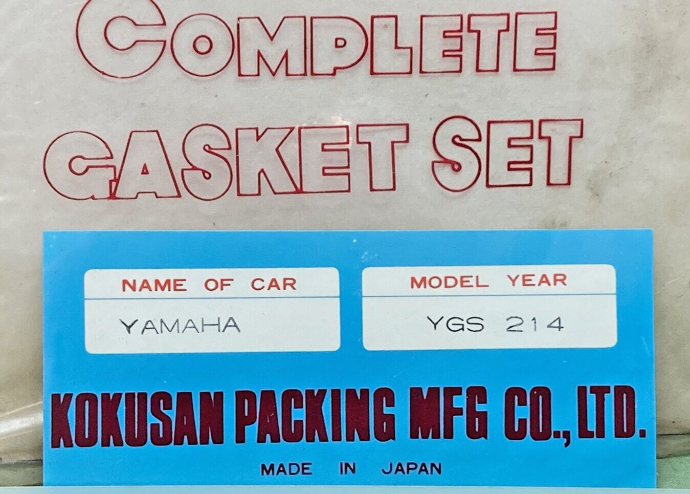 NEW KP YGS214 GASKET SET FOR YAMAHA INCOMPLETE KIT