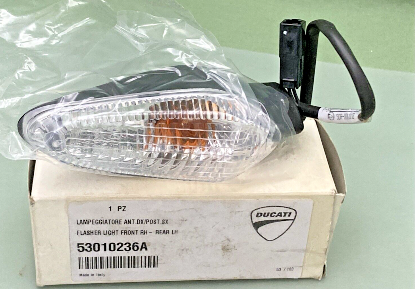 NEW GENUINE DUCATI 53010236A FLASHER LIGHT FRONT RH- REAR LH