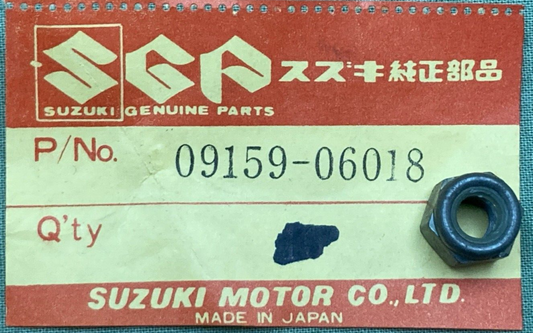 QTY 2 NEW GENUINE SUZUKI 09159-06018 NUT REAR SWINGING ARM