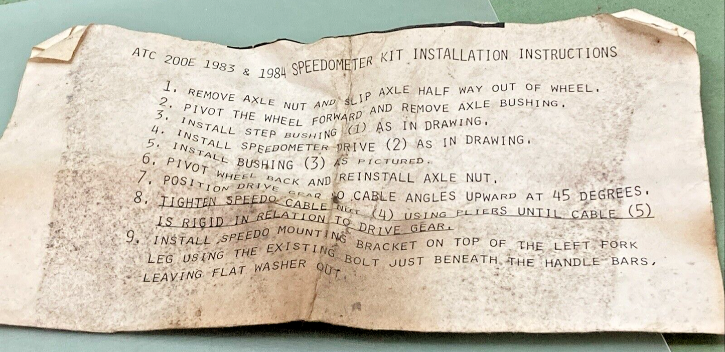 ATC 200E SPEEDOMETER KIT 1983-1984