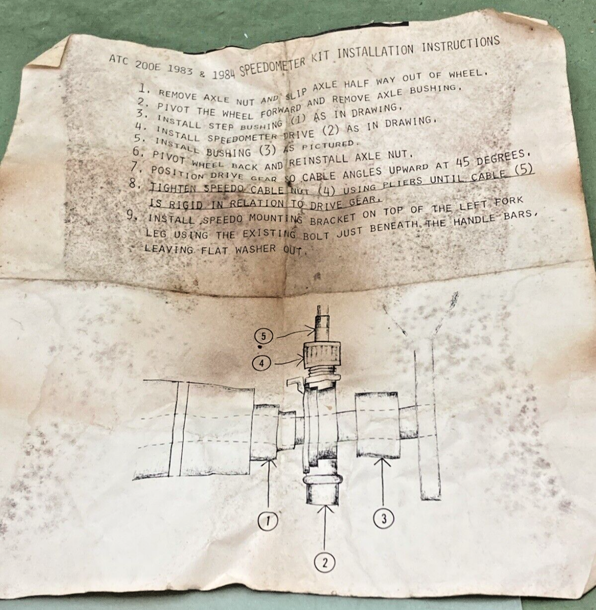 ATC 200E SPEEDOMETER KIT 1983-1984