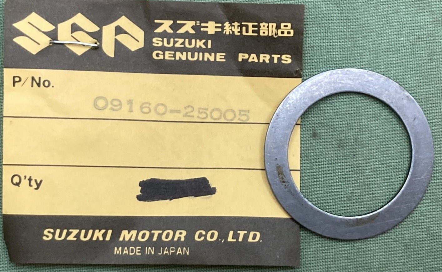 NEW GENUINE SUZUKI 09160-25005 THRUST WASHER 25X35X1